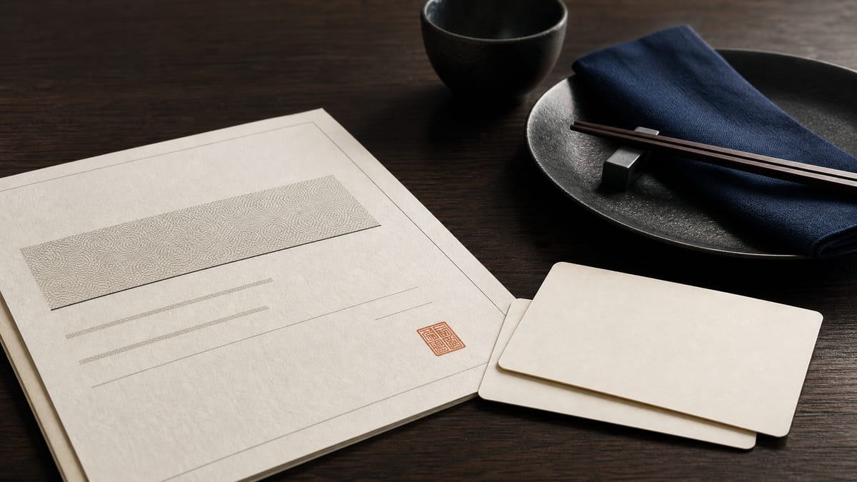 Editorial image of dividend papers and meal-voucher cards beside a restaurant place setting on a desk