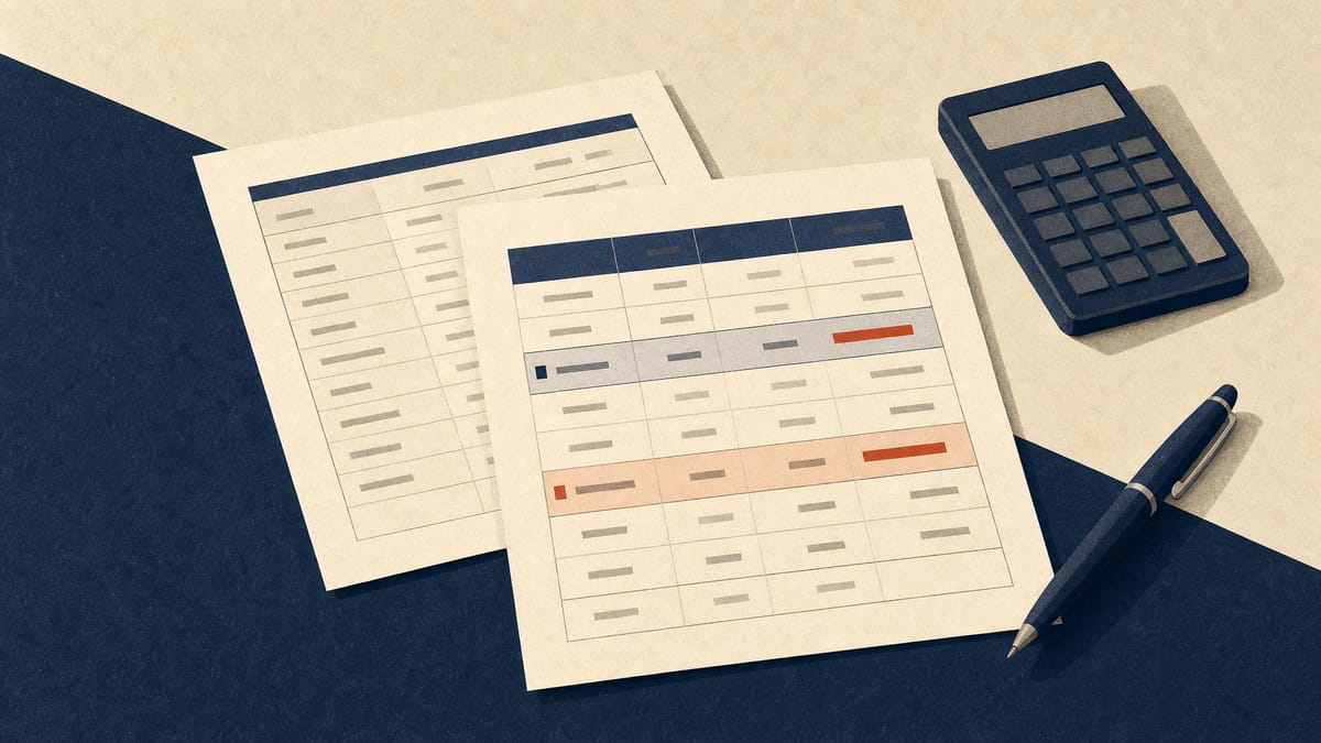 Editorial image of shareholding tables and office tools representing a major-shareholder disclosure.