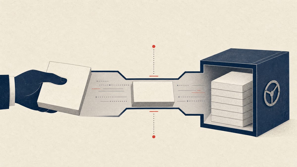 Editorial illustration of a one-session share buyback absorbing a large seller's block order.
