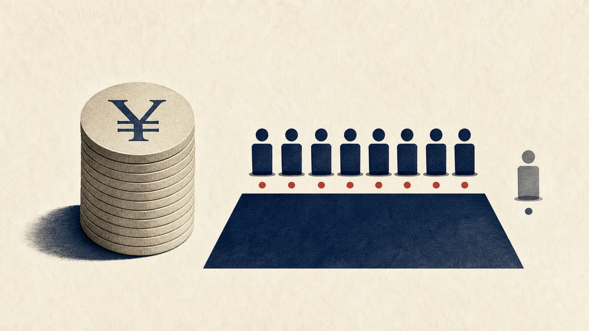Editorial illustration showing dividend tokens and board-seat markers to represent SCREEN's approved payout and director elections.