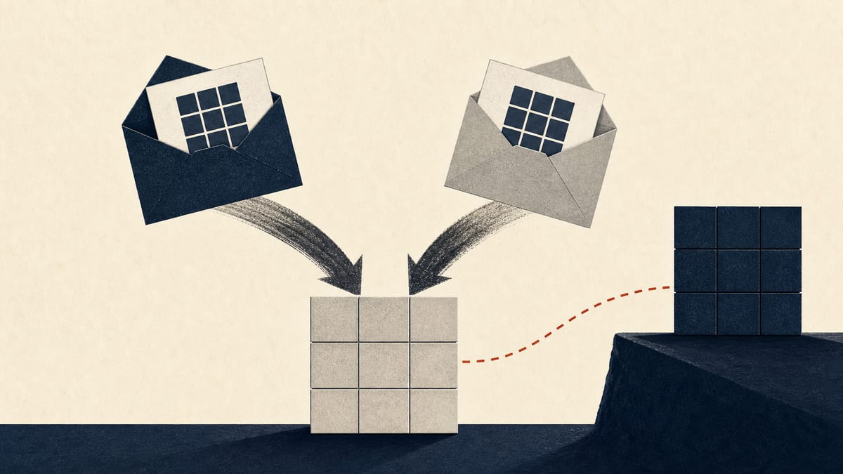 Abstract illustration of competing takeover bids shown as converging share blocks and tender paths.