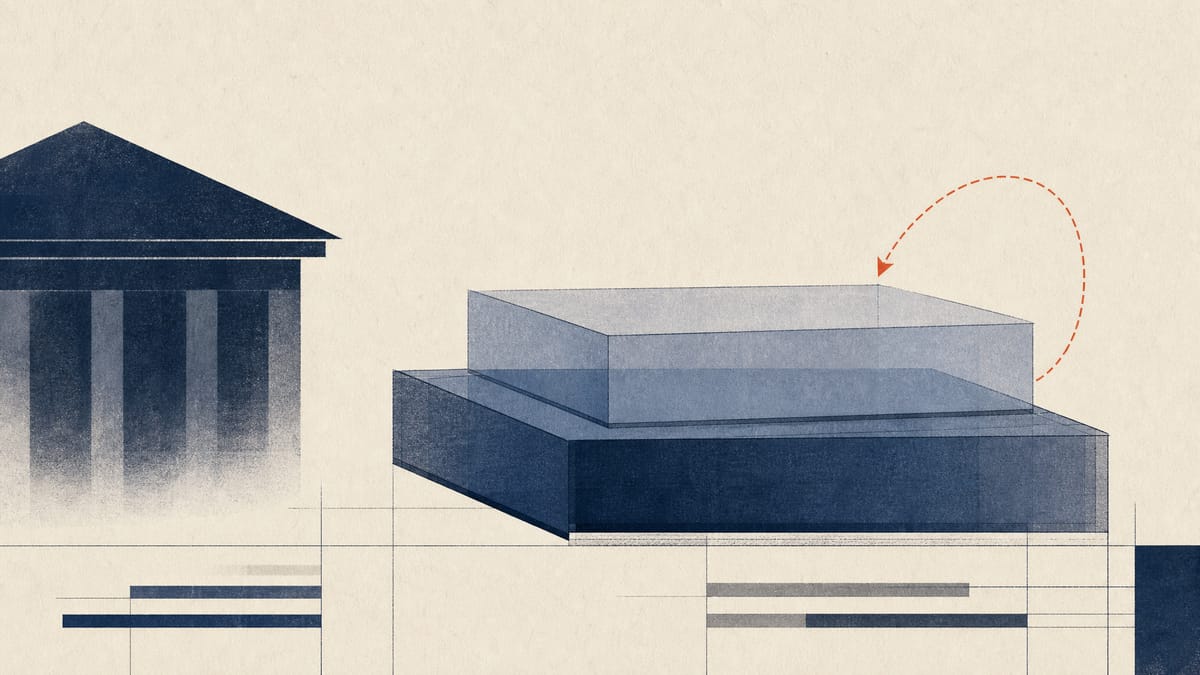 Abstract illustration of two subordinated bond tranches stacked within a bank capital structure.
