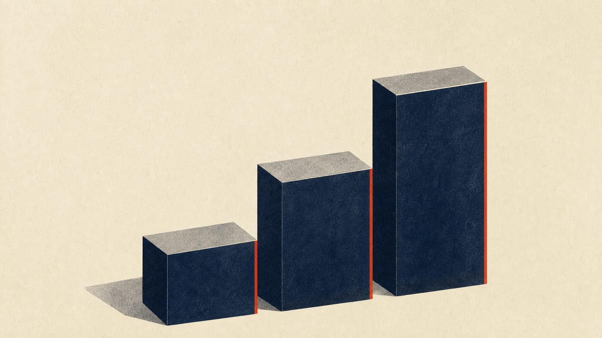Abstract illustration of three stacked bars of varying height in navy and grey with a thin vermillion accent line, evoking a bond maturity ladder without any text or logos