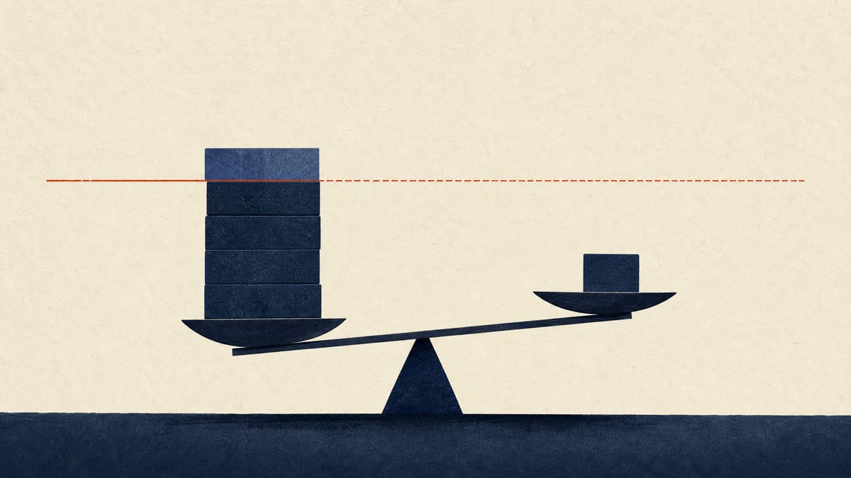 Abstract illustration of ownership blocks crossing a ten percent threshold line, representing an investor's stake increase in a listed company.