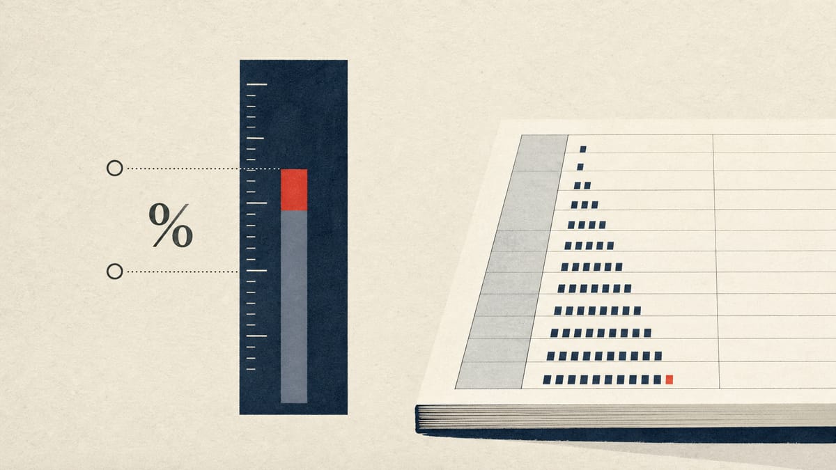 Abstract illustration of a stake-ownership gauge rising from about six percent to just above seven percent, next to a ledger of small daily purchase entries, representing an activist fund's growing shareholding in a listed company.