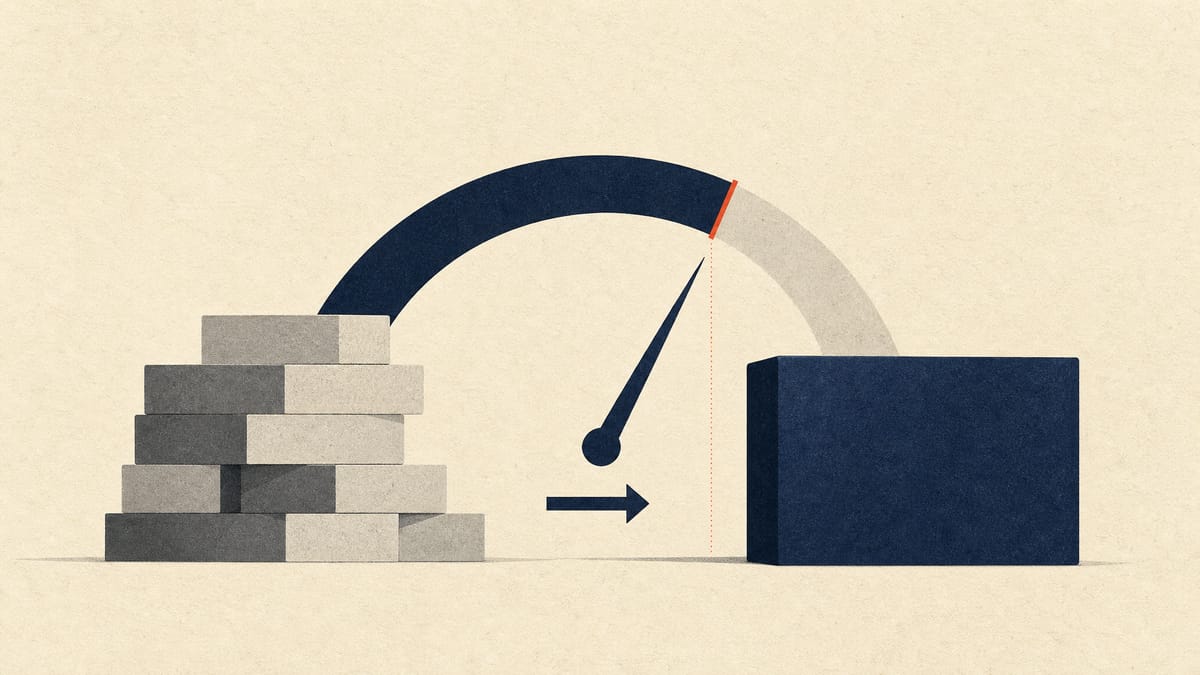 Abstract illustration of stacked share blocks merging into a single ownership block past a two-thirds acceptance threshold, symbolizing a tender offer to take a company private.