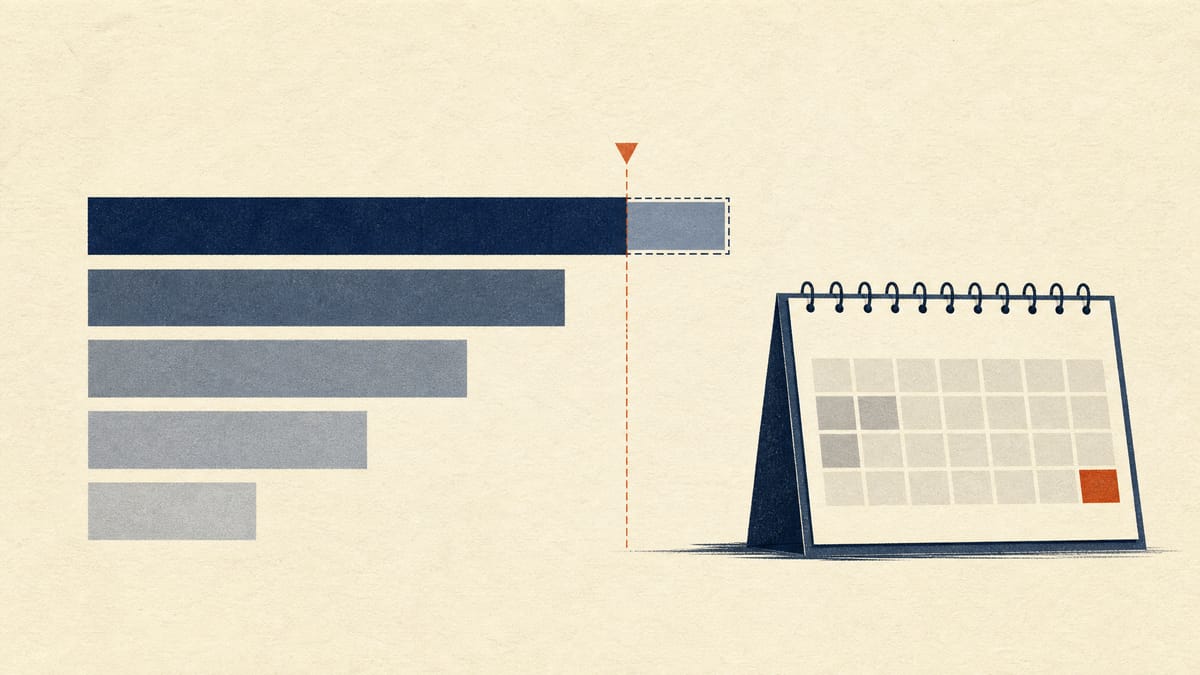 Abstract diagram of stacked price bars with a threshold line and a calendar strip, illustrating competing tender offer prices and a deadline.