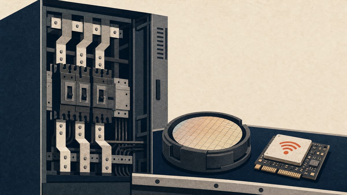 Power distribution cabinet, wafer carrier and Wi-Fi module board laid out along an electronics assembly line