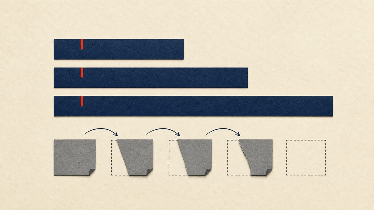 Abstract illustration of three bonds of different lengths with early call markers, above short-term loan notes being replaced.